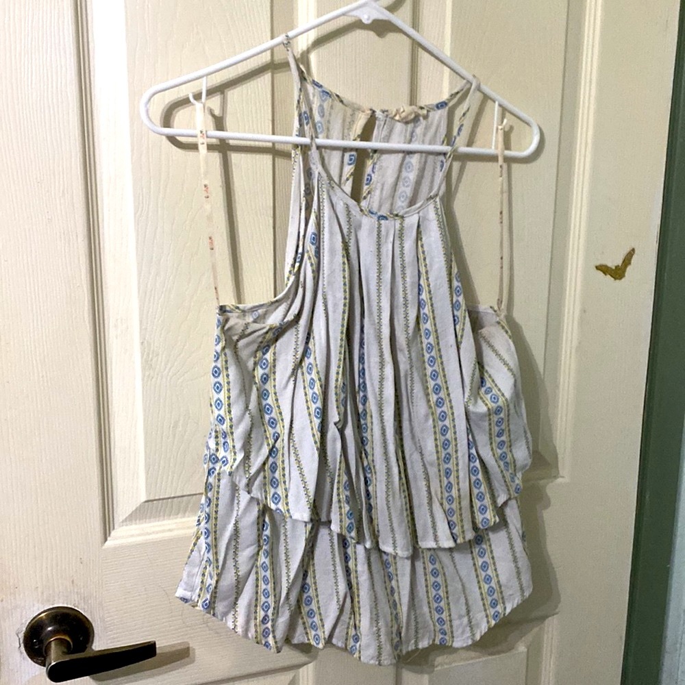ruffled tank top